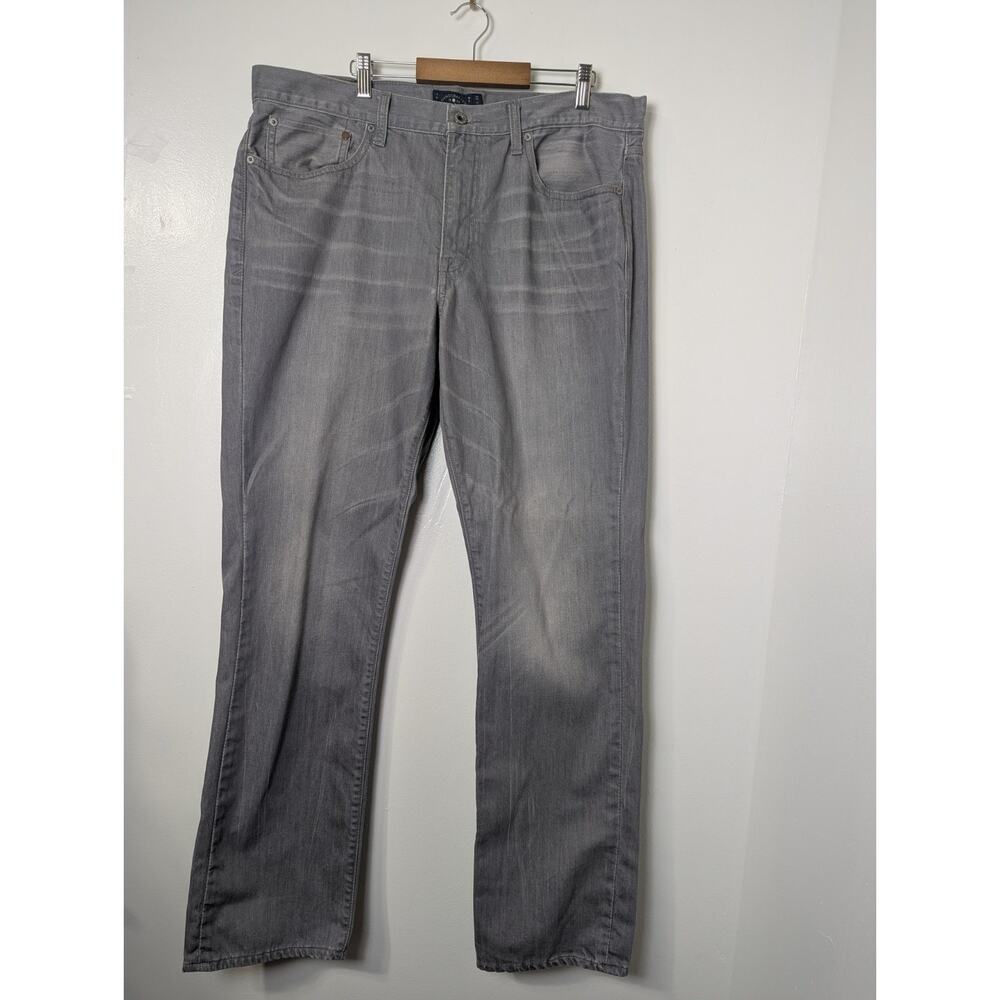 Lucky Brand Men's 121 Heritage Slim Denim Jeans Perth Gray 36x32 Distressed